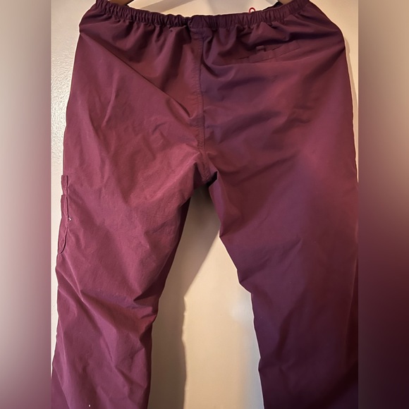 Vintage express maroon burgundy cargo Velcro pants size medium waist 28 in - Picture 10 of 15